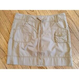 Ann Taylor Loft Size 10 Women's Army Style Cargo Utility Pockets Cotton Skirt